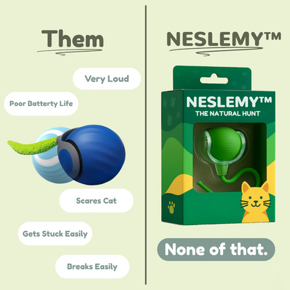 NESLEMY™Self-moving.Rechargeable. Endless play. Your cat's new obsession